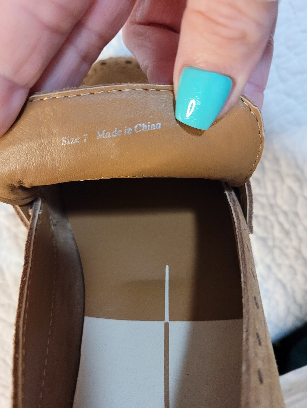 Dolce Vita JANINE Platform Loafer Sneaker Tan Suede Leather Sz 7 Like New - Picture 4 of 7